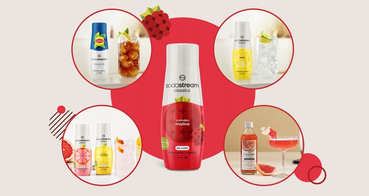 Syrop koncentrat do wody SodaStream Malina Bez Cukru 440ml