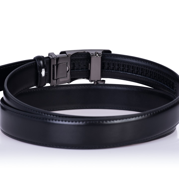 Pasek SKÓRZANY Męski Automat CZARNY spodni prezent