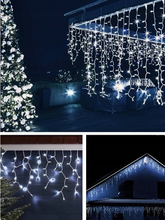 SOPLE ZEWNĘTRZNE IP44 LAMPKI LED ŚWIĄTECZNE 300LED 12M FLASH GRUBE PRZEWODY