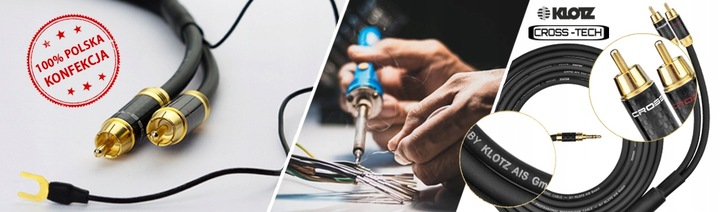 Kabel audio cinch Klotz 2RCA 2xRCA przewód - 0,75m