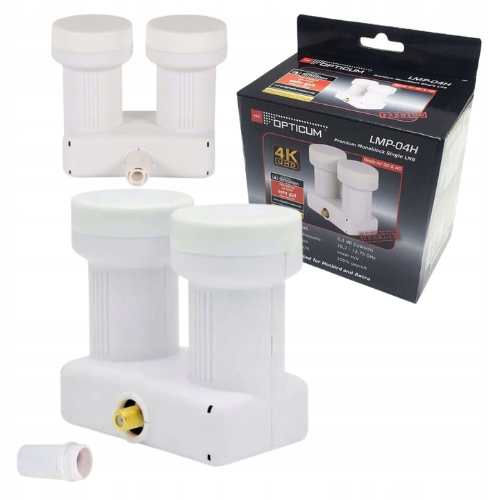 KONWERTER MONOBLOCK OPTICUM LMP-04H HOTBIRD ASTRA 4K UHD Premium