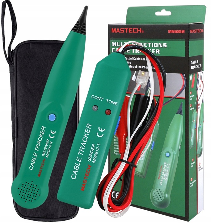 MIERNIK SZUKACZ PAR PRZEWODÓW WYKRYWACZ ŻYŁ KABLI MASTECH MS6812 Z