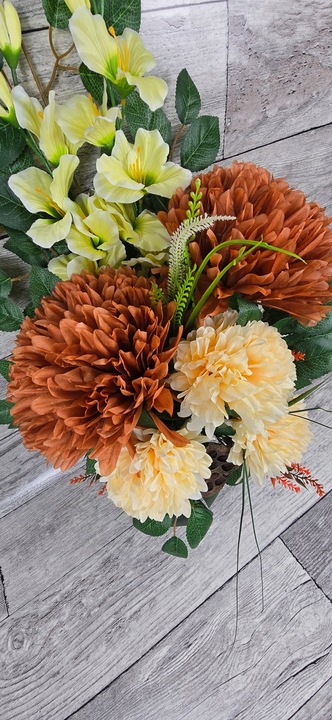 KOMPLET STROIK NA CMENTARZ BUKIET GRÓB KOMPOZYCJA NAGROBNA WSZYSTKICH ŚWIĘT