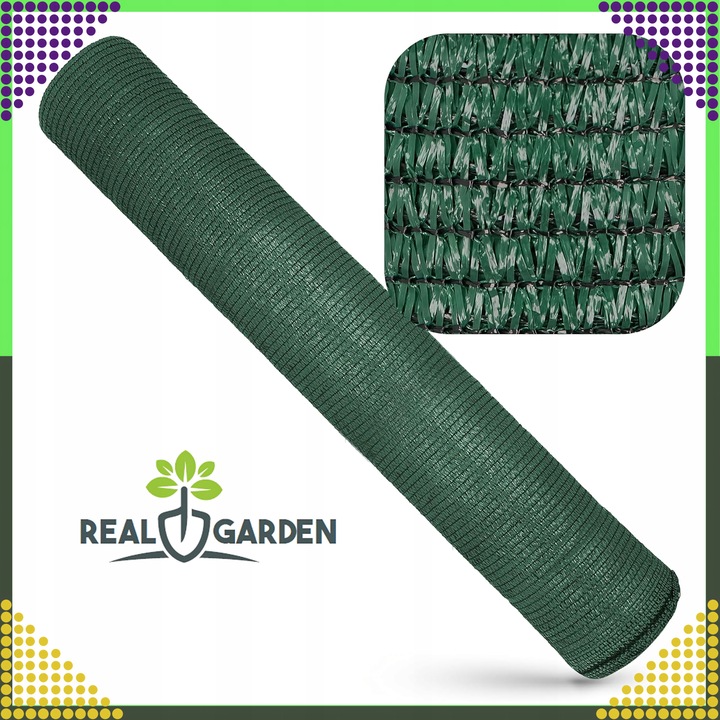 Siatka Cieniująca 1,5x50m Maskująca 95% Osłona Mata Na ogrodzenie Płot