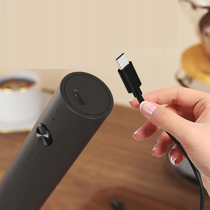 Elektryczny Spieniacz do Mleka Ręczny Akumulator Kawa Bezprzewodowy