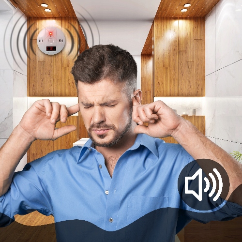 CZUJNIK CZADU TLENKU WĘGLA LCD DETEKTOR CO ALARM WYKRYWACZ CERTYFIKOWANY