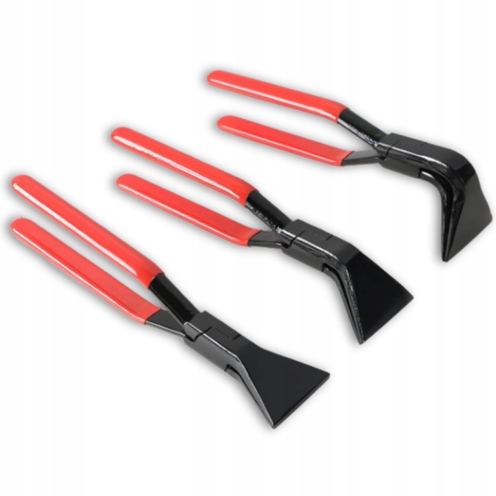 ZESTAW DEKARSKIE SZCZYPCE KLESZCZE GIĘCIA BLACH 275MM PROSTE ODGIĘTE 3