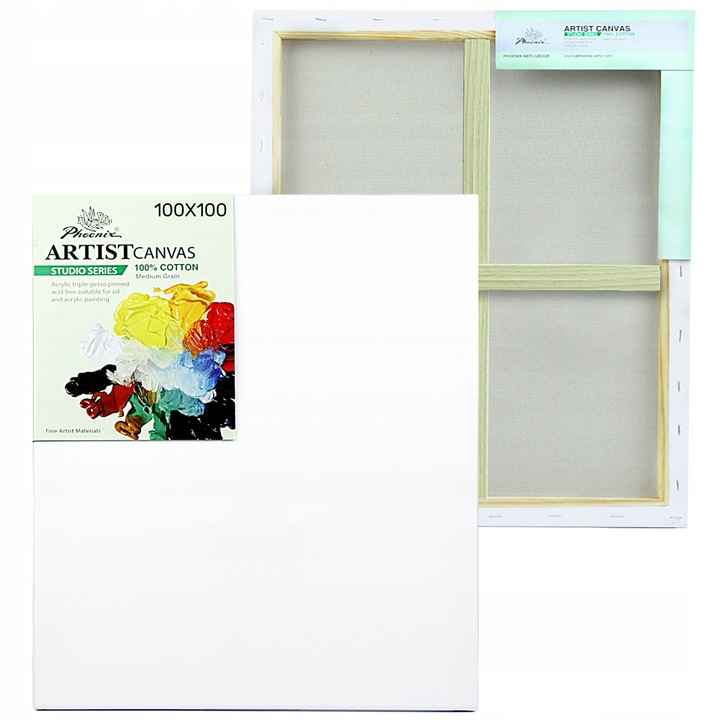 Płótno Malarskie Do Malowania 100x100 cm Podobrazia Phoenix Podobrazie