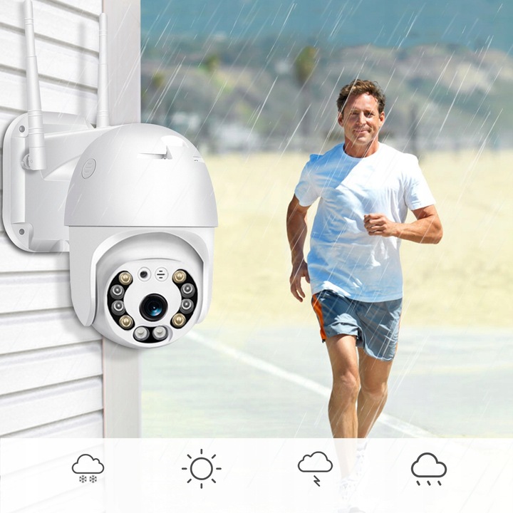 KAMERA WIFI IP SMART OBROTOWA FULL HD 2MP MONITORING 1080p ZOOM 4x DETEKCJA