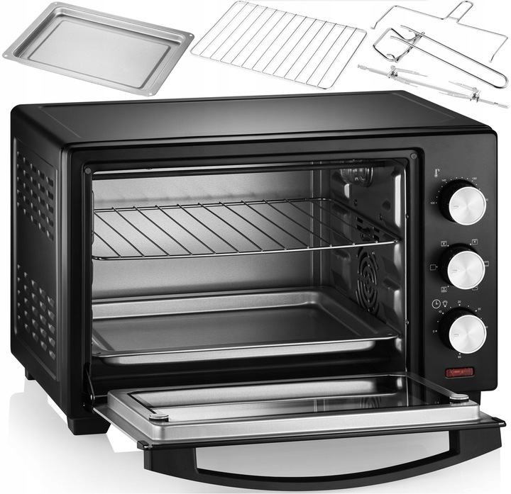 PIEKARNIK ELEKTRYCZNY TERMOOBIEG ROŻNO GRILL KERCH RENE 25L 1600W