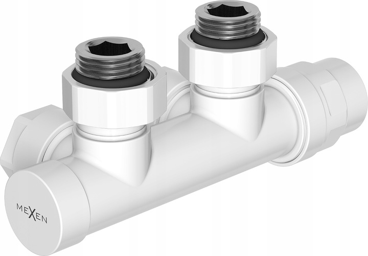 MEXEN ZAWÓR KĄTOWY DUPLEX DN50 DO GRZEJNIKA BIAŁY