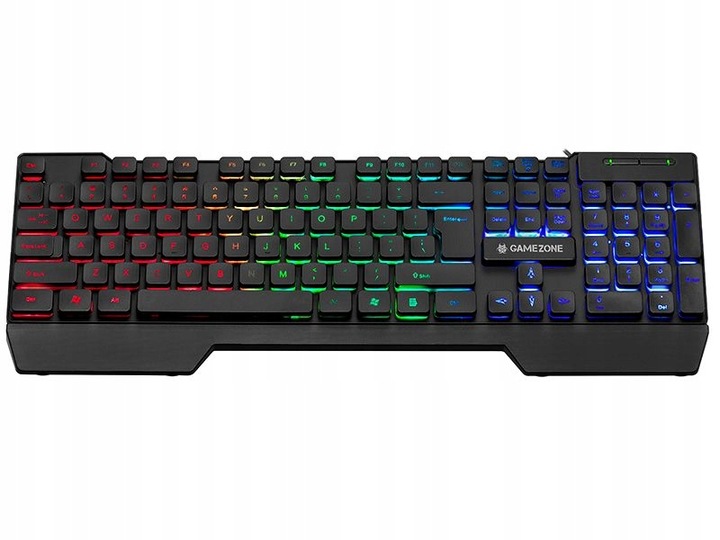 KLAWIATURA PODŚWIETLANA I MYSZ-KA SŁUCHAWKI PODKŁADKA ZESTAW DLA GRACZY 4w1