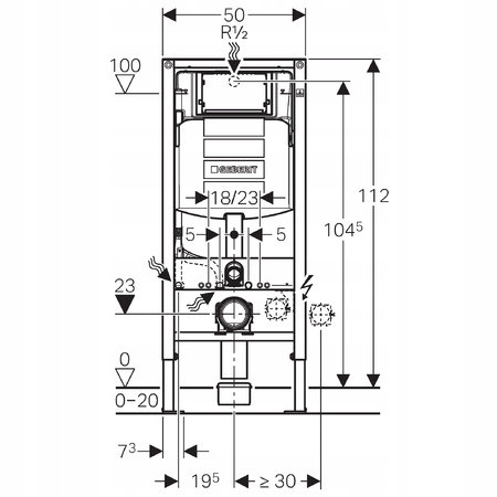 Geberit stelaż do wc Duofix Sigma 111.320.00.5