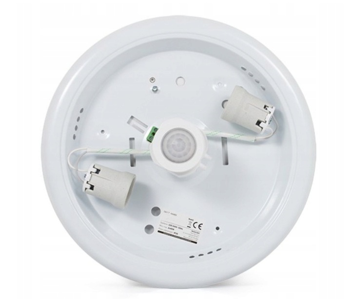 PLAFON OPRAWA LED 2x E27 czujnik ruchu i zmierzchu szkło