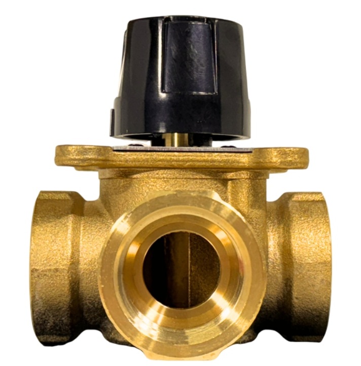 ZAWÓR 3 DROGOWY TRZY DROŻNY MIESZAJĄCY MIESZACZ REGULACYJNY 1" DN25 MOSIĄDZ