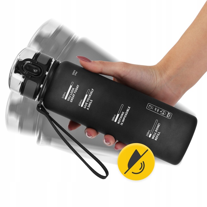 BUTELKA BIDON NA WODĘ NAPÓJ TRITANOWA SZCZELNA SPORTOWA Z PODZIAŁKĄ 650 ml