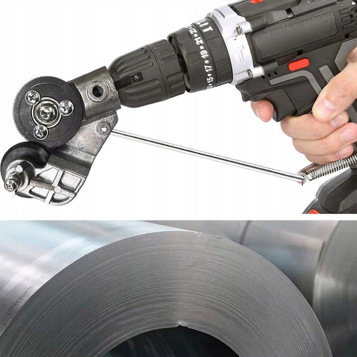ADAPTER DO CIĘCIA BLACHY NA WKRĘTARKĘ WIERTARKĘ PRZYSTAWKA NOŻYCE