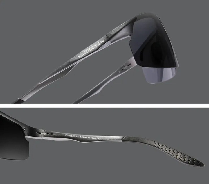 OKULARY PRZECIWSŁONECZNE MĘSKIE KINGSEVEN POLARYZACJA UV400 ZESTAW + ETUI