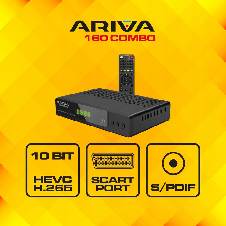 Ferguson Ariva 160 Combo – DVB-T2/S2 FTA, HEVC H.265, Full HD, USB PVR