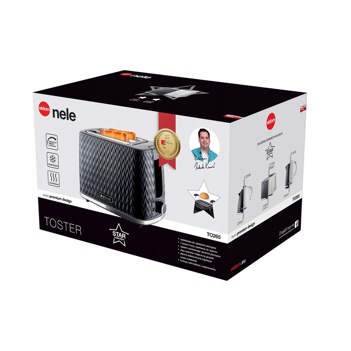 TOSTER TO265 CZARNY NELE ELDOM STAR COLLECTION