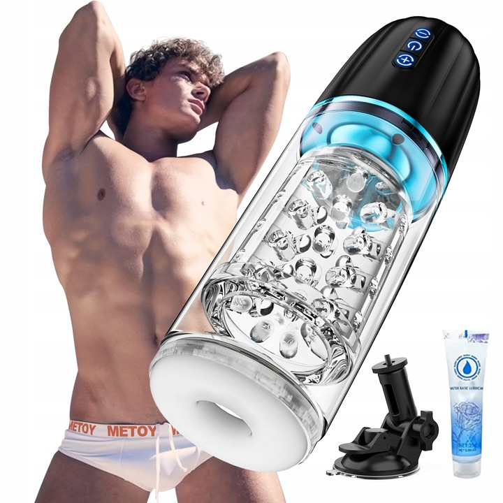Automatyczny masturbator męski z 7 ruchami pchającymi i obrotowymi
