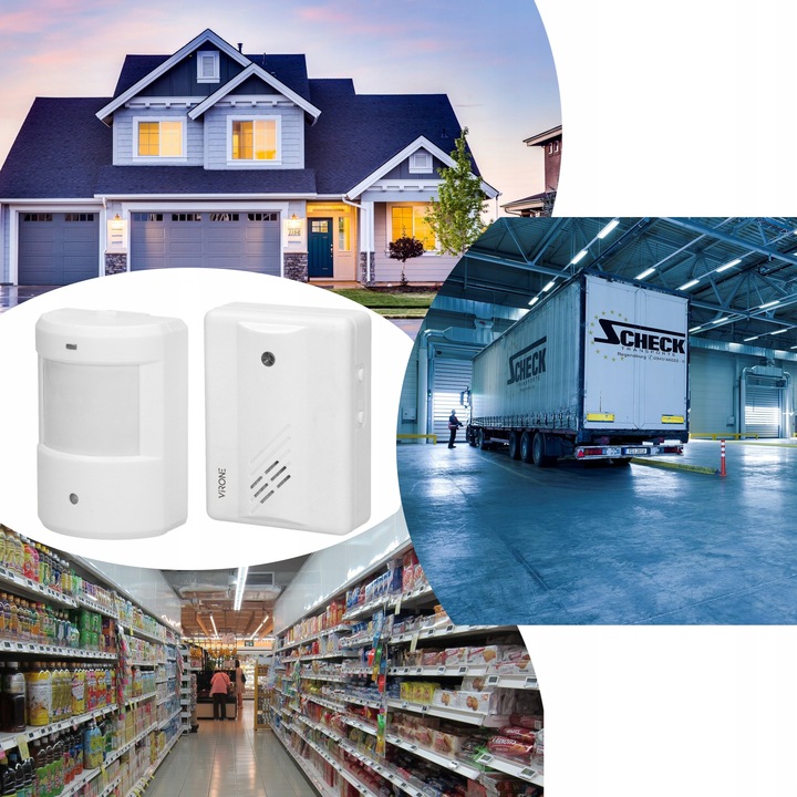 ALARM BEZPRZEWODOWY CZUJNIK RUCHU SYGNALIZATOR WEJŚCIA DO SKLEPU NA