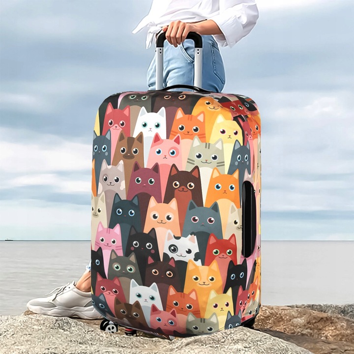 Pokrowiec Na Walizkę Podróżną Ochronny Etui Rozmiar M Bagaż 62x43x27cm