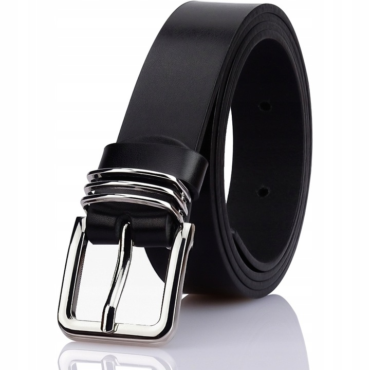 Pasek skórzany CZARNY DAMSKI SKÓRA NATURALNA 130CM GRACIO