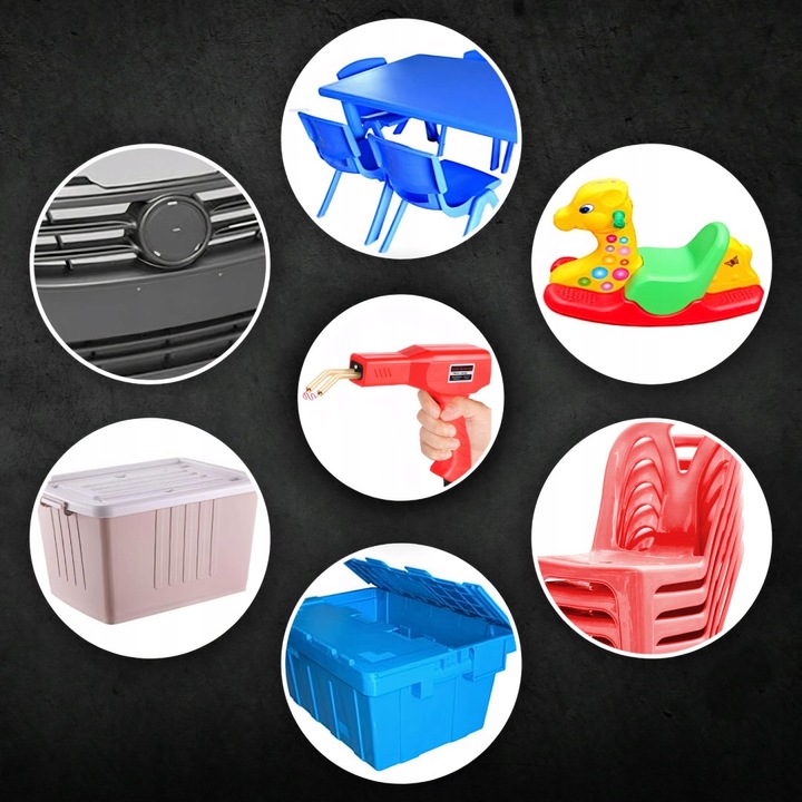 Zestaw Spawarka do Plastiku Zgrzewarka Zszywarka Lutownica do Tworzywa