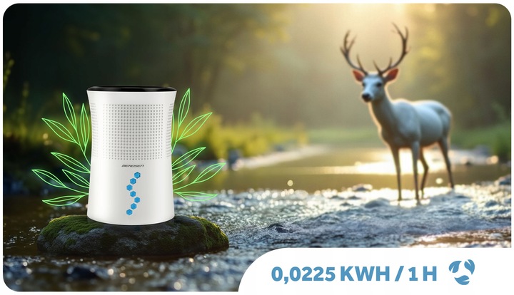 OSUSZACZ POWIETRZA POCHŁANIACZ WILGOCI CICHY 34dB LED Berdsen