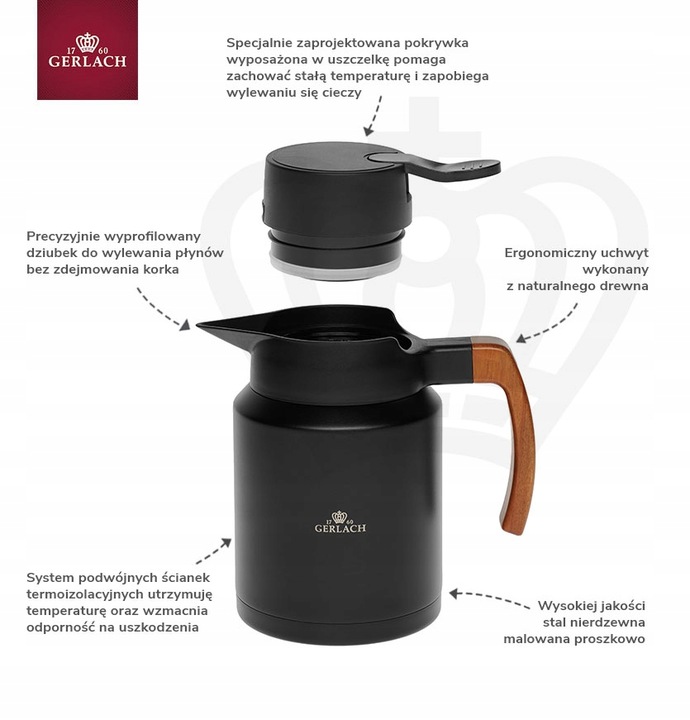 Dzbanek termiczny 1,2 l NATUR