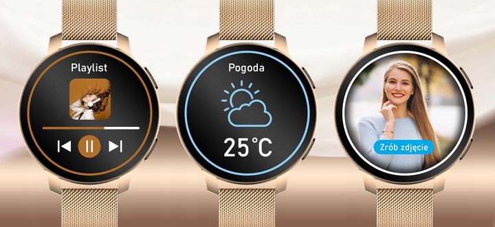 SMARTWATCH ZEGAREK DAMSKI WODOODPORNY PL MENU SPORT SMART WATCH