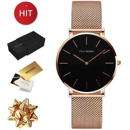 ZŁOTY ZEGAREK DAMSKI NA RĘKĘ NA BRANSOLECIE NA PREZENT DLA MAMY ŻONY 585