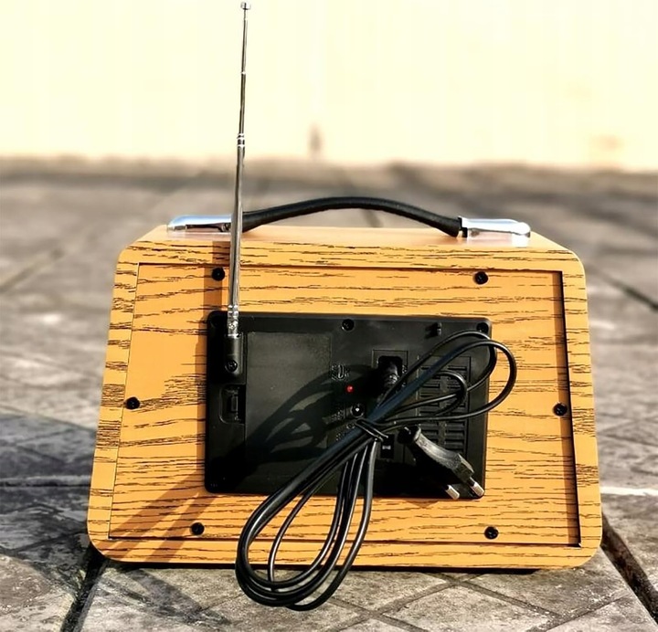 RETRO RADIO SIECIOWO BATRYJNE PRZENOŚNE BLUETOOTH AKUMULATOROWE FM AM