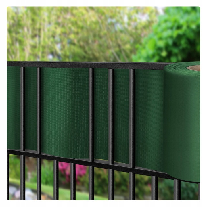 Taśma ogrodzeniowa ZIELONA 19cm x 35m mocna osłona ogrodzenie panelowe