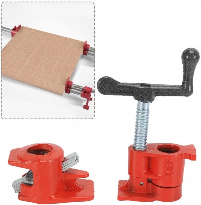 ŚCISK STOLARSKI RUROWY BEZKOŃCOWY 3/4" ZACISK 4SZT