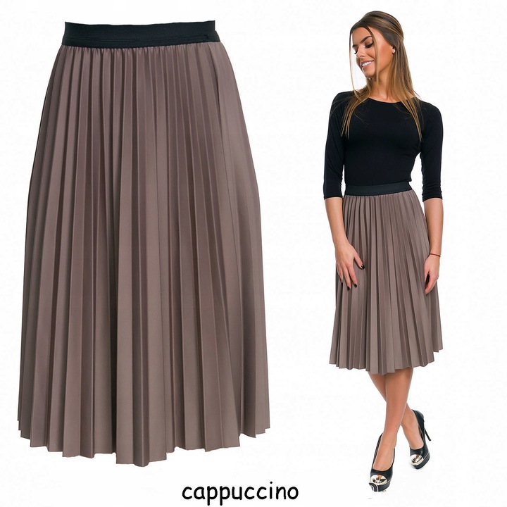 111__SPÓDNICA PLISOWANA MIDI NA GUMCE KOLORY