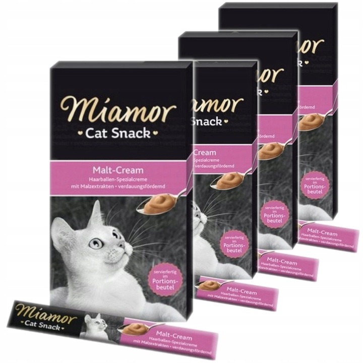 MIAMOR Przysmak dla kota Pasta ze słodem Odkłaczanie 24x15g