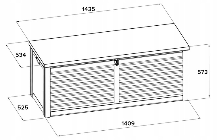Skrzynia ogrodowa - Larus 390 litrów - czarna