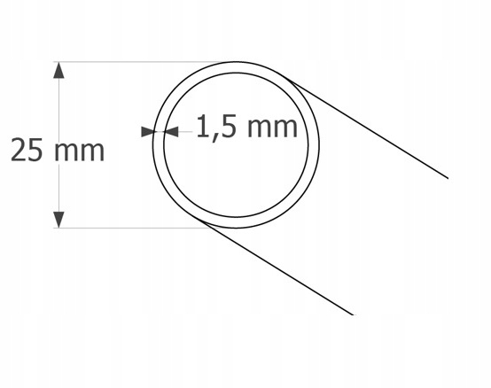 DRĄŻEK NA UBRANIA DO SZAFY 2X UCHWYTY DO GARDEROBY Fi 25MM 148 cm