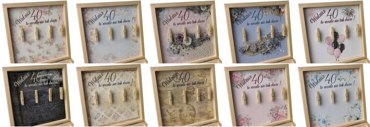 PREZENT NA 40 URODZINY PUDEŁKO Z ŻYCZENIAMI