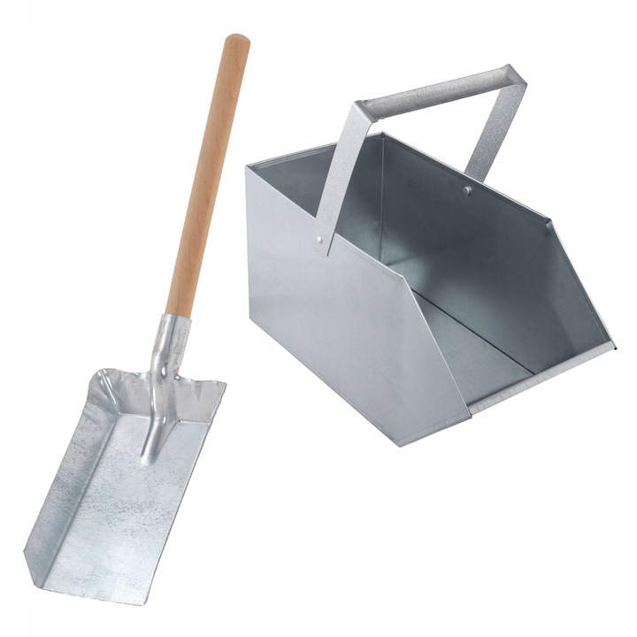 WĘGLARKA POJEMNIK NA WĘGIEL POPIÓŁ OCYNK DUŻA + Łopatka do węgla
