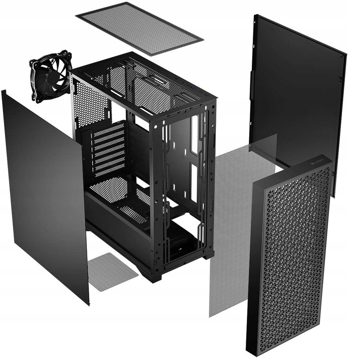 Gamingowa obudowa komputerowa Logic Dart Pro Solid MIDI czarna, bez went.