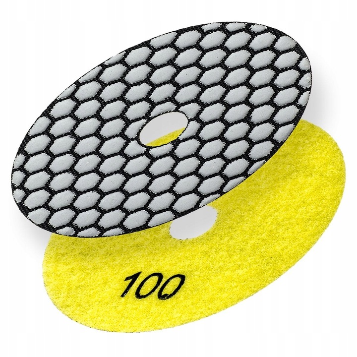 Pad dysk polerski 100mm na Rzep SENDI P100 do Gresu Szkła Plaster