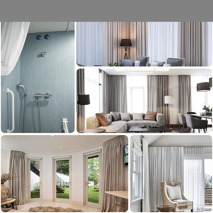 ELASTYCZNA SZYNA DO ZASŁON SUFITOWYCH ZAKRZYWIONY DRĄŻEK DO ZASŁON KARNISZ