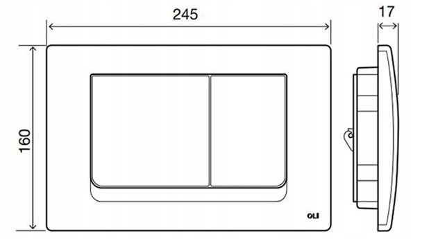 Przycisk spłukujący SLIM BIAŁY do wc KOŁO SLIM