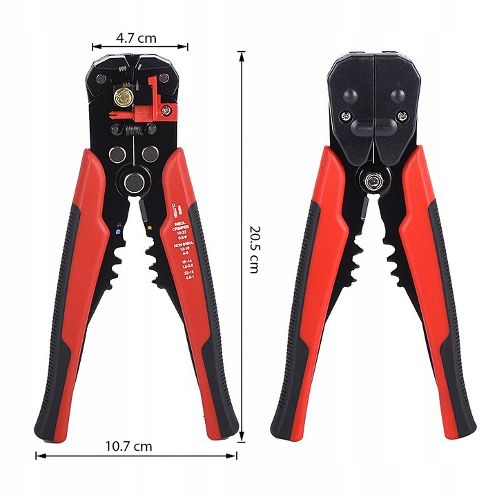 ŚCIĄGACZ IZOLACJI AUTOMATYCZNE SZCZYPCE KABLI PRZEWODÓW ZACISKARKA 3W1