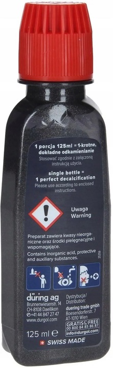 4x Odkamieniacz do ekspresów ciśnieniowych durgol swiss espresso 125ml