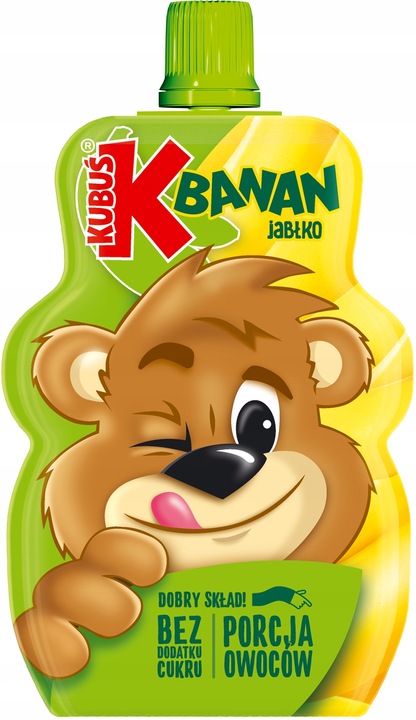 Mus 100% Kubuś Banan Jabłko dla Dzieci 12x100g