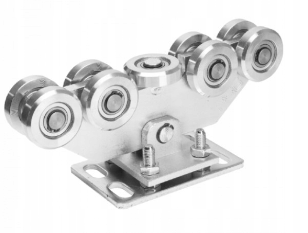 WÓZEK WÓZKI ROLKI DO BRAMY PRZESUWNEJ ZESTAW 80x80 9 ROLEK STALOWE